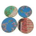 Digital Printed PU Leather Faux For Tea Coaster